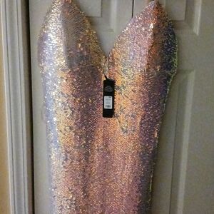 Pink Sequin Maxi Dress